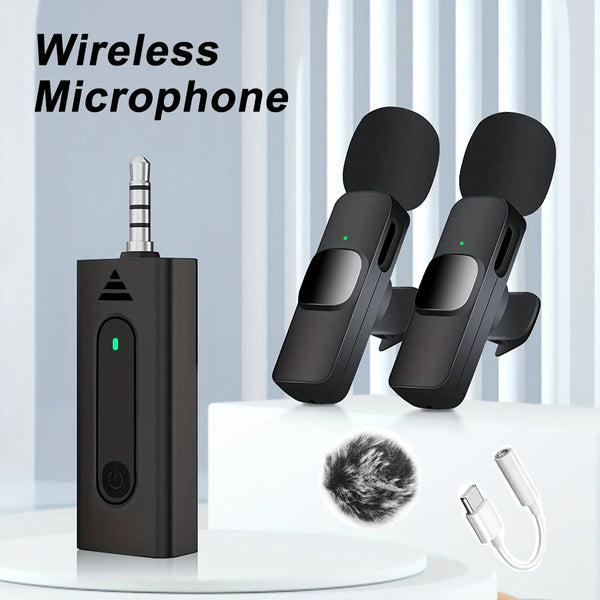 Wireless 3.5mm Lavalier Lapel Microphone