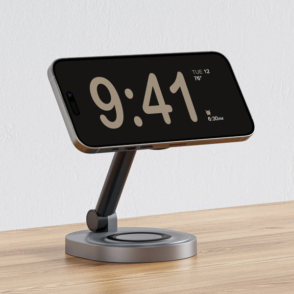 2 In 1 Magnetic Wireless Charger Stand Pad