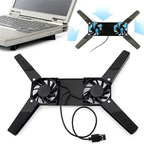 Rotatable USB Fan Cooling Pad with 2 Fans