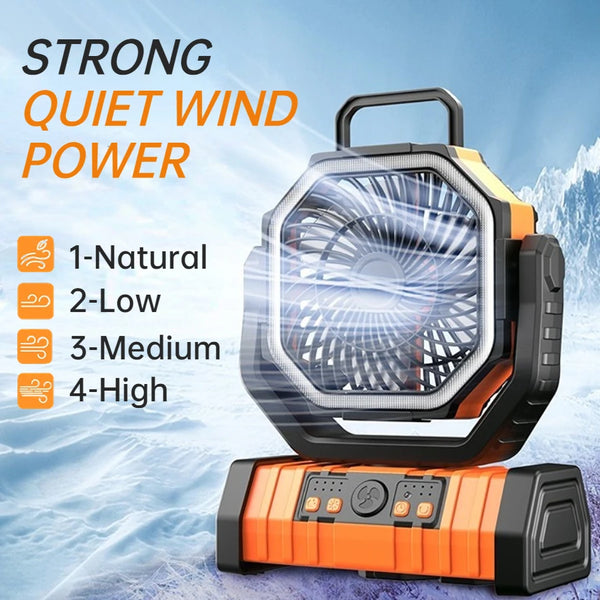 20000mAh USB Rechargeable Camping Fan