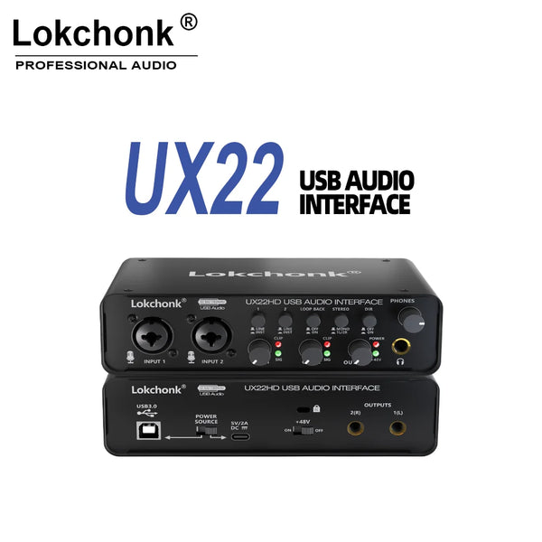 UX22 Audio Interface Sound Card