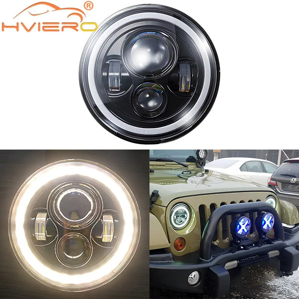 7Inch Motorcycle LED Headlight 12V 45W Offroad Spot Light