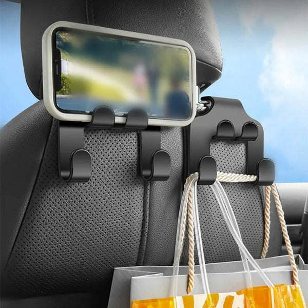 Multifunctional Car Seat Back Hook Double Head Phone Hanger