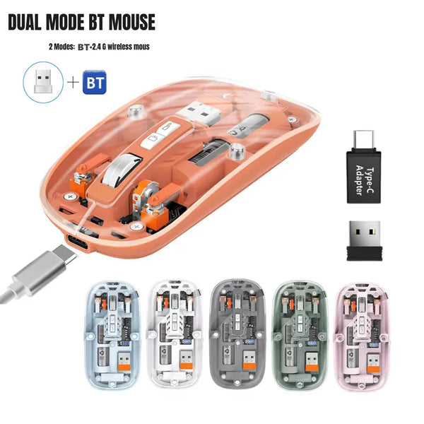 Transparent Wireless Mouse Dual Mode