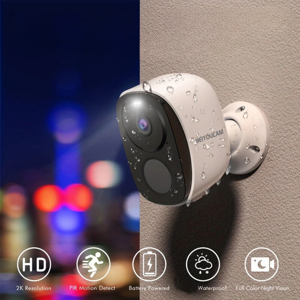 Wireless 2K Outdoor Security Camera with Spotlight