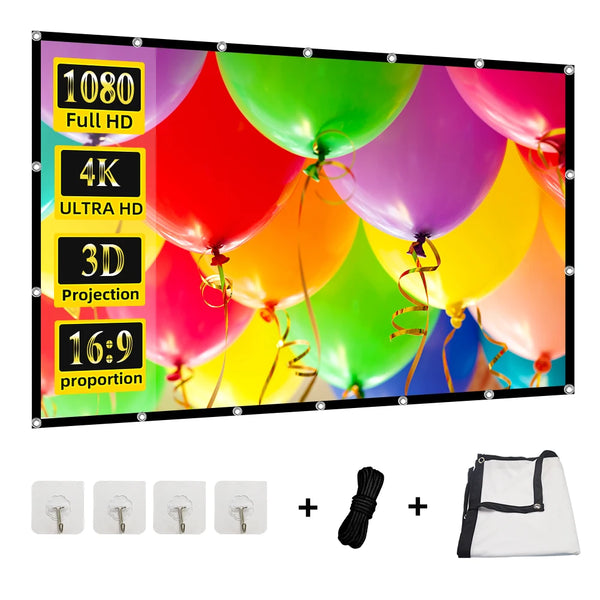 60-200 Inch Portable Foldable Projector Screen