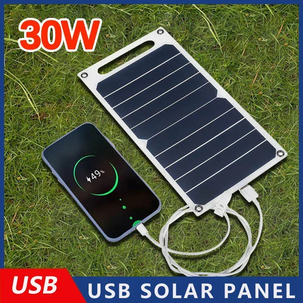 30W Solar Panel With USB for Outdoor Charging