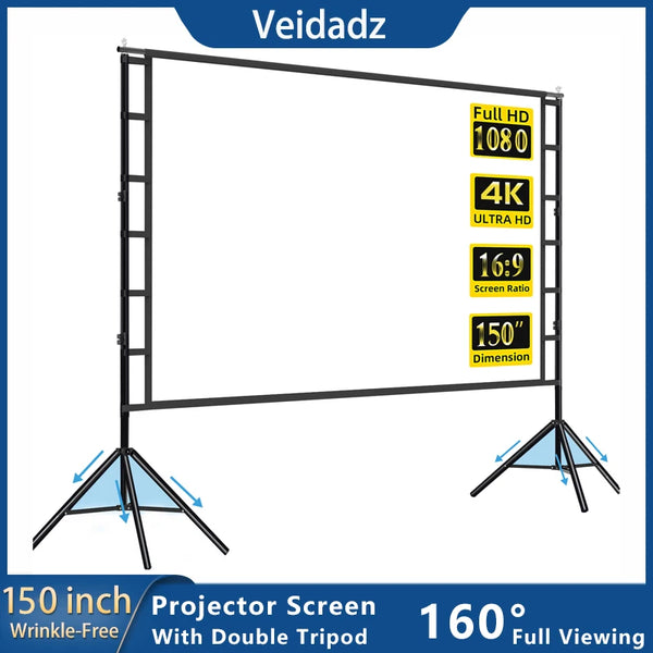 VEIDADZ Projector Screen with Stand