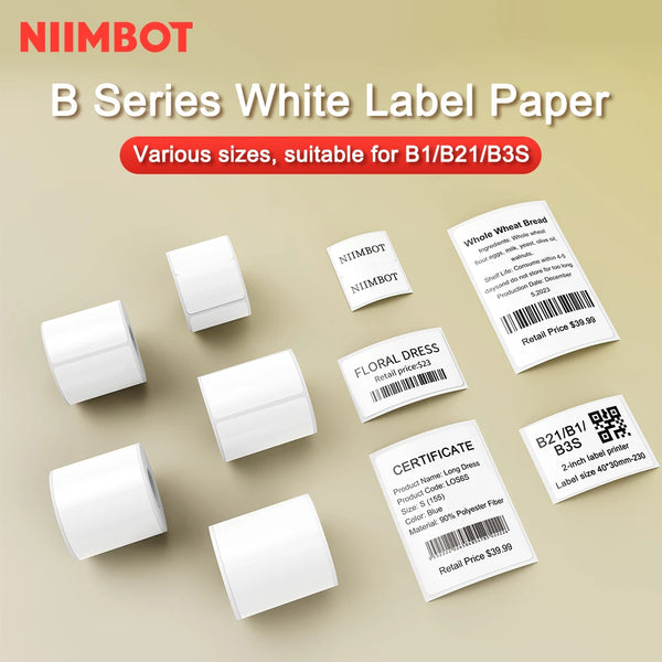 NIIMBOT B21/B1/B3S Full White Series