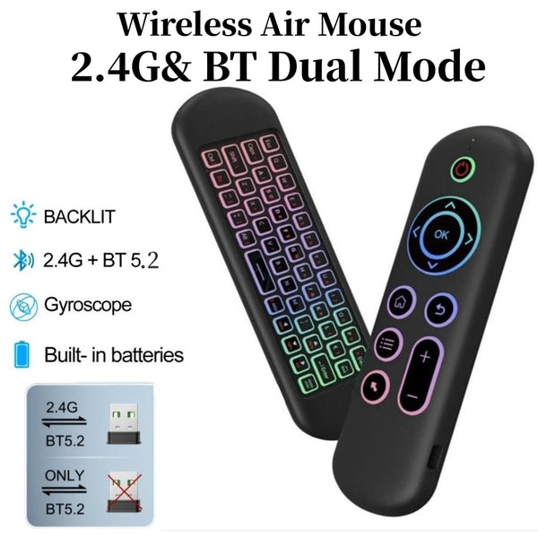 2.4G BT 5.2 Remote with Air Mouse and Mini Keyboard