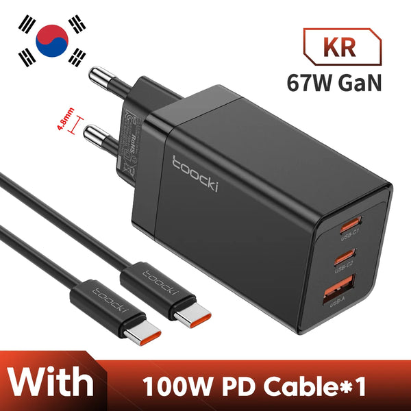 Toocki 67W GaN USB-C Charger