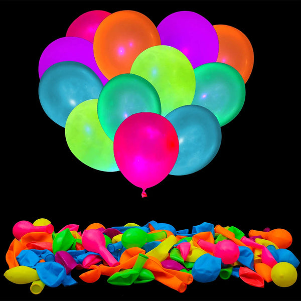 12pcs 12inch Neon Glow Latex Balloons