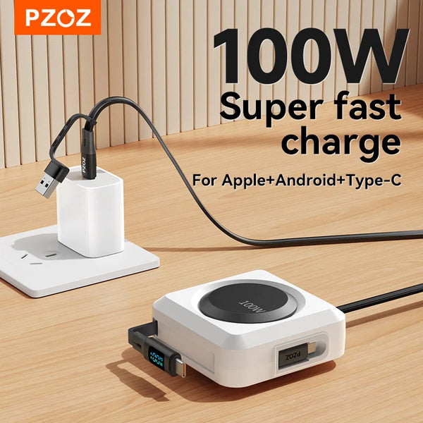 كابل شحن 100W مع شاشة رقمية
