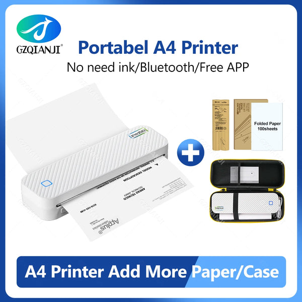 Inkless Portable A4 Thermal Printer