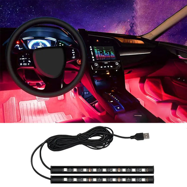 New LED Car Interior Ambient Foot Strip Light