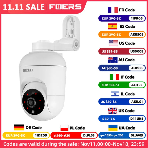 FUERS 4K 8MP WiFi IP Camera