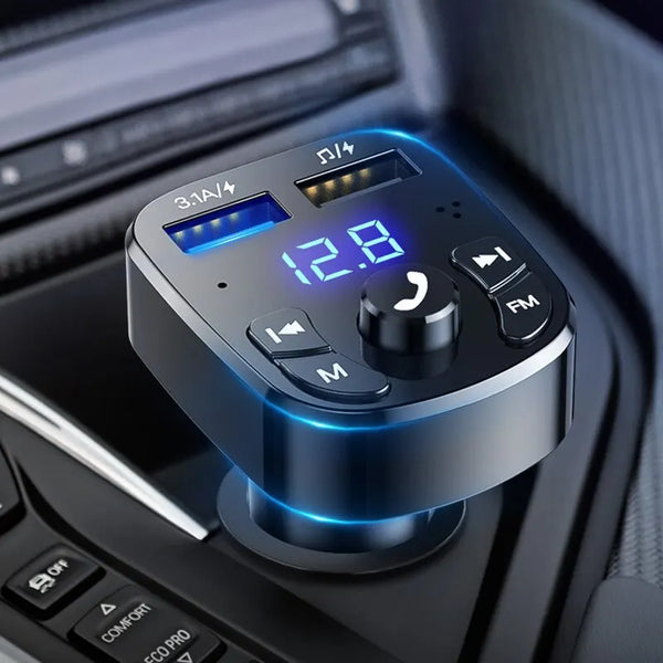 Car MP3 Player Dual USB Fast Charger FM Bluetooth Receiver