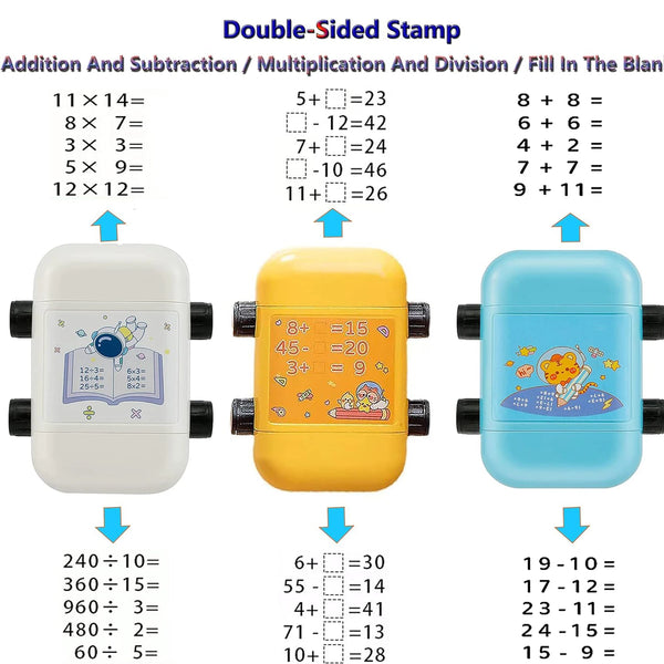 2 in 1 Math Roller Stamp Within 100