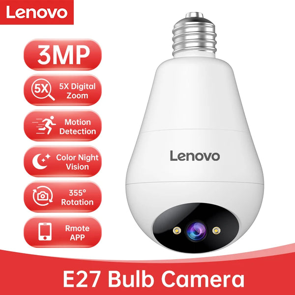 Lenovo 3MP E27 Bulb IP Wi-Fi Camera