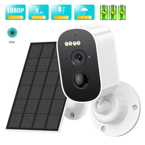 WiFi IP Camera Solar Powered 1080P