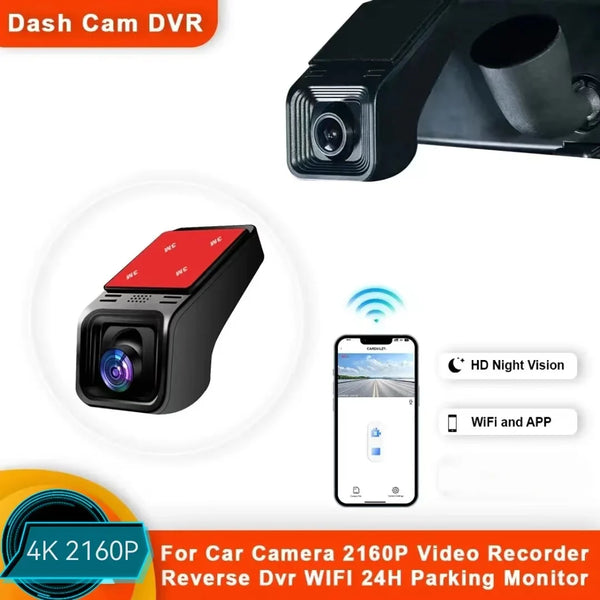 4K WiFi Car DVR Dash Cam 2160P 2K 1600P 1080P 24H Parking Monitor