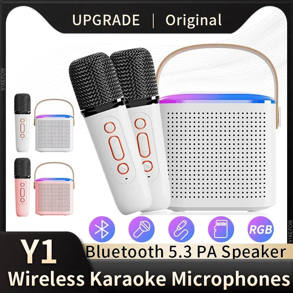 Y1 Wireless Dual Microphones Karaoke Machine