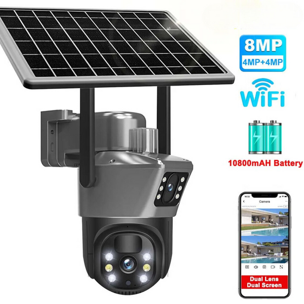 8MP 4K WiFi Solar Outdoor Security Camera