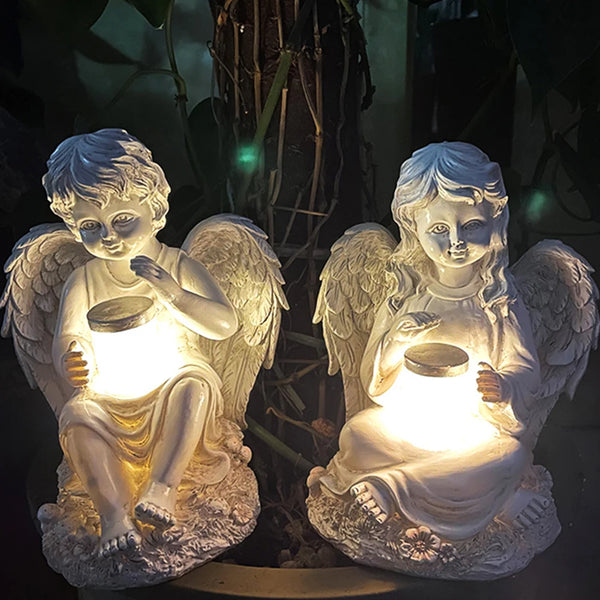 Garden Statues Angel Solar Light