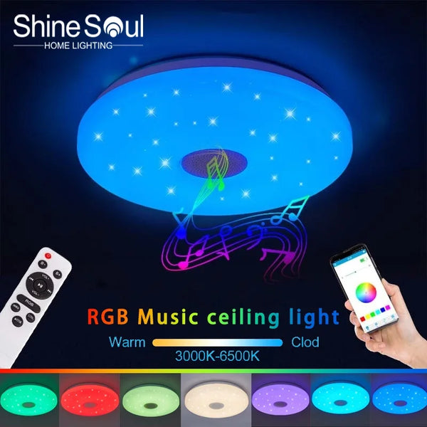 مصباح سقف LED RGB 36W مع بلوتوث