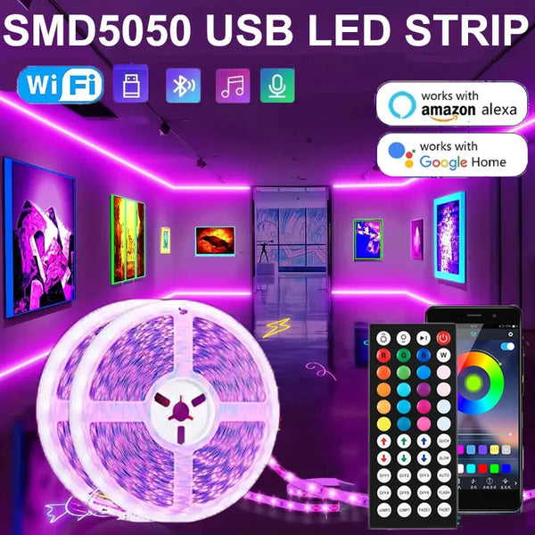 شريط إضاءة LED USB 1-30 متر