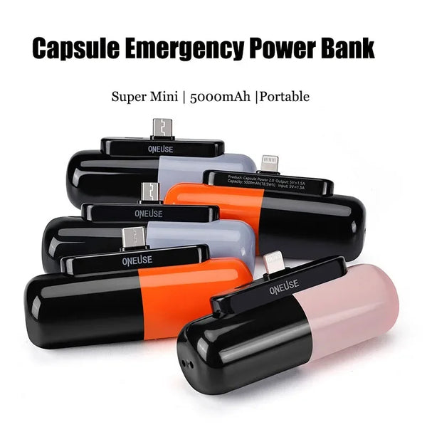 باور بانك ميني كبسولة بسعة 5000mAh