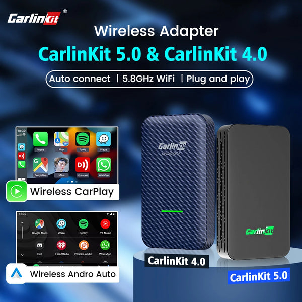 CarlinKit 5.0 وCarlinKit 4.0 CarPlay اللاسلكي وAndroid Auto