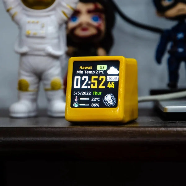 ساعة رقمية للطقس مع شاشة LCD IPS