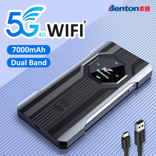 راوتر محمول 5G مع منفذ شريحة SIM