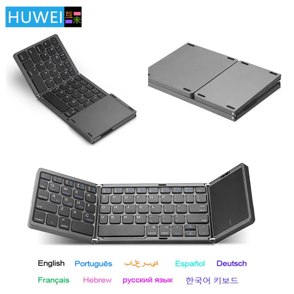 HUWEI Mini Folding Wireless Bluetooth Keyboard