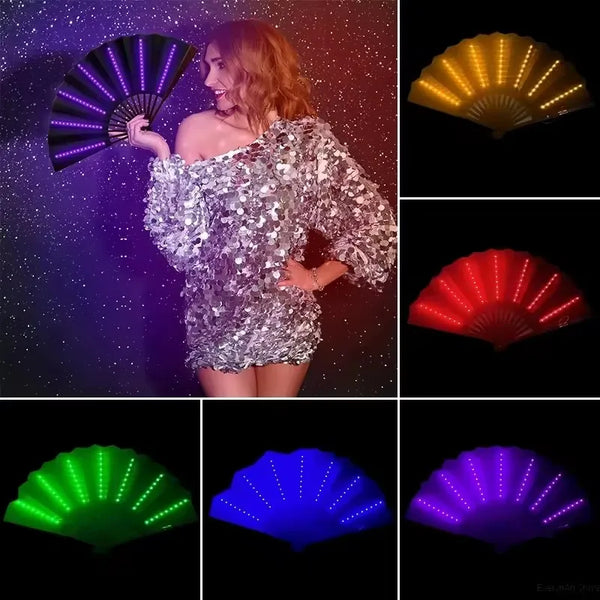 Folding LED Fan with Glow Glasses