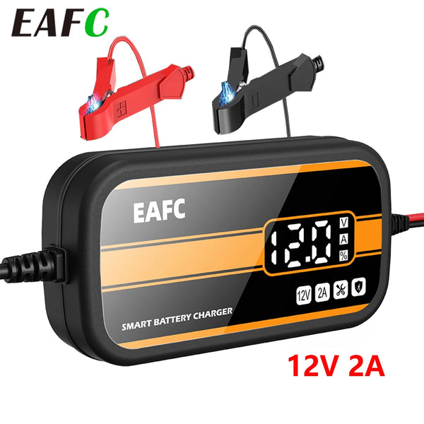 12V 2A Car Battery Charger with Digital Display