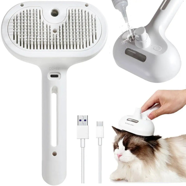 Multifunctional USB Pet Spray Brush