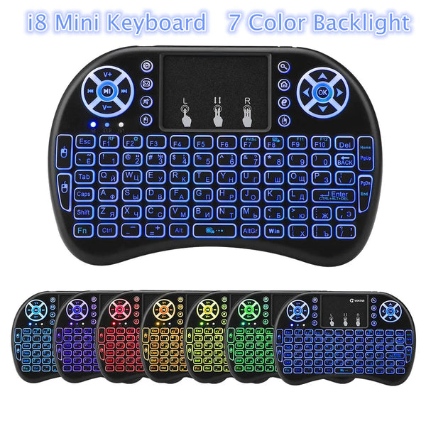 i8 Mini Keyboard 7 Color Backlit Remote Control