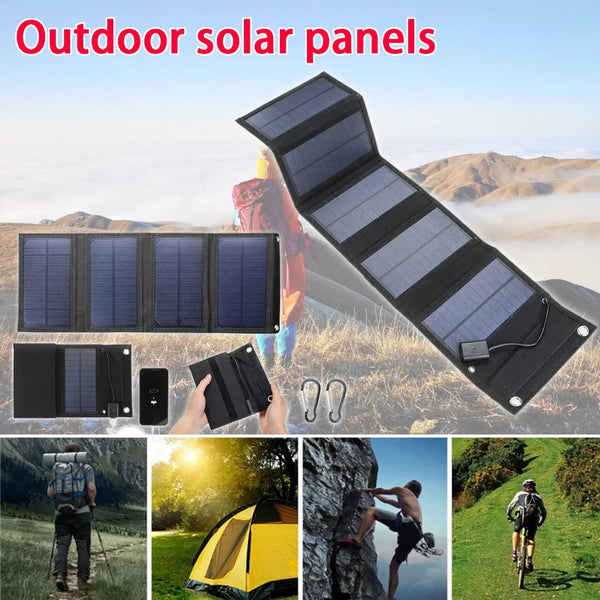 70/40W Foldable Solar Panel 5V USB Portable Battery Charger