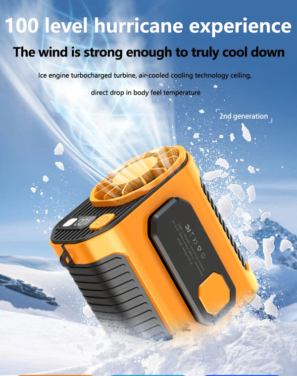 Portable Waist-Mounted Cooling Fan for Hot Environments