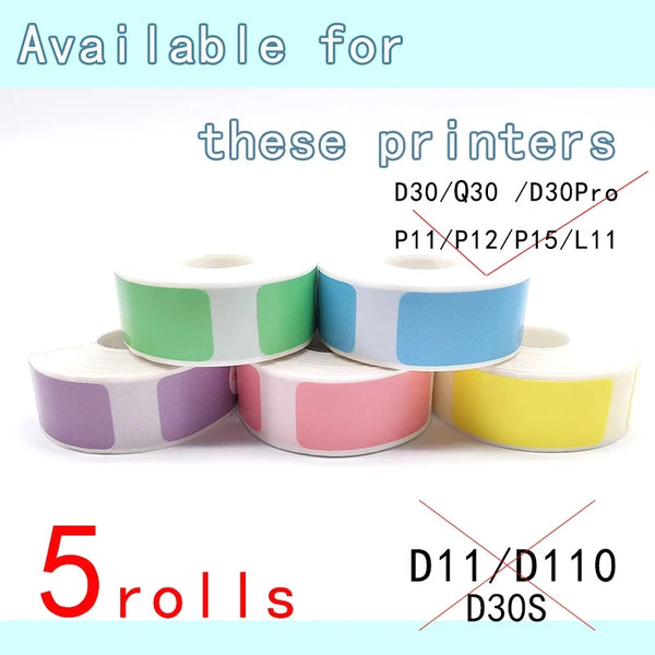 5PK P15 Colorful Label Paper