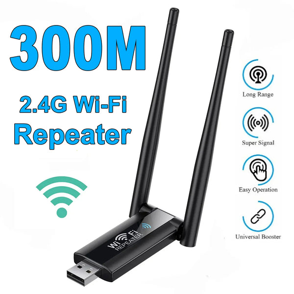 2.4G 300Mbps Wireless USB WiFi Repeater