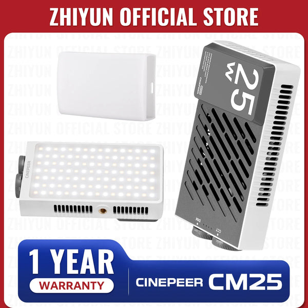 إضاءة ZHIYUN CINEPEER CM25 محمولة 25 واط