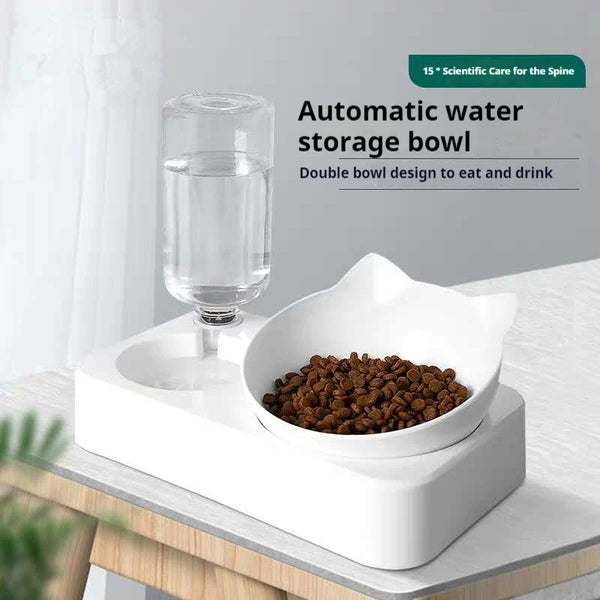 Double Dog Cat Bowls Water and Food Bowl