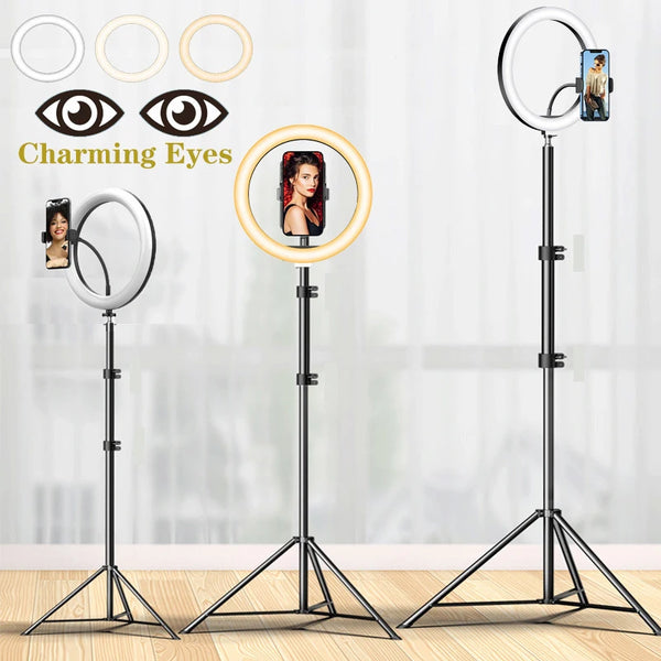 LED Selfie Ring Light with Tripod & Remote