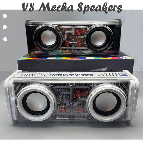 V8 Transparent Mecha Music Speakers