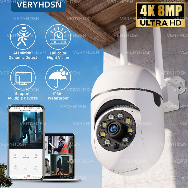 8MP Wireless Security PTZ Camera with 4X Zoom